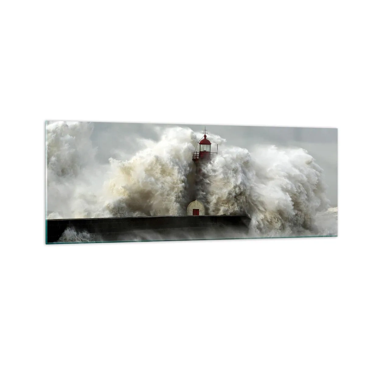 Üveg kép - Az óceán haragja - 140x50 cm