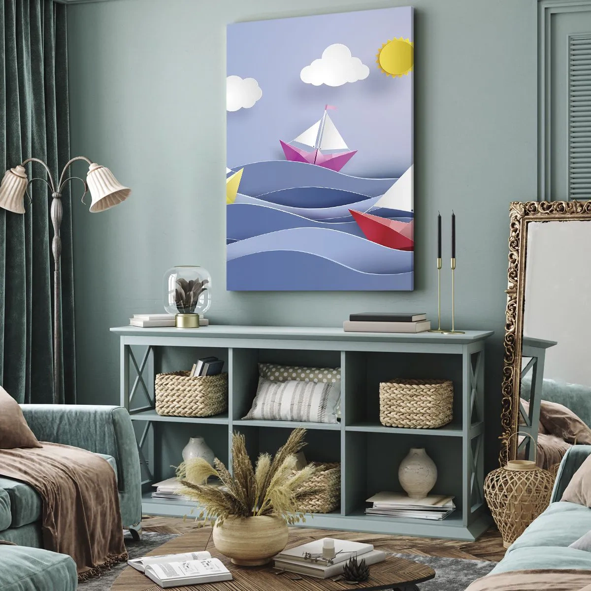 Vászonkép - Ó, milyen jó hintázni a hullámokban - 50x70 cm