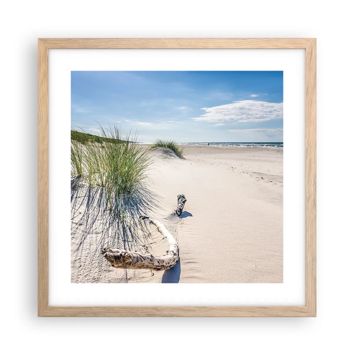 Poszter világos tölgy keretben - A leggyönyörűbb? A Balti - 40x40 cm