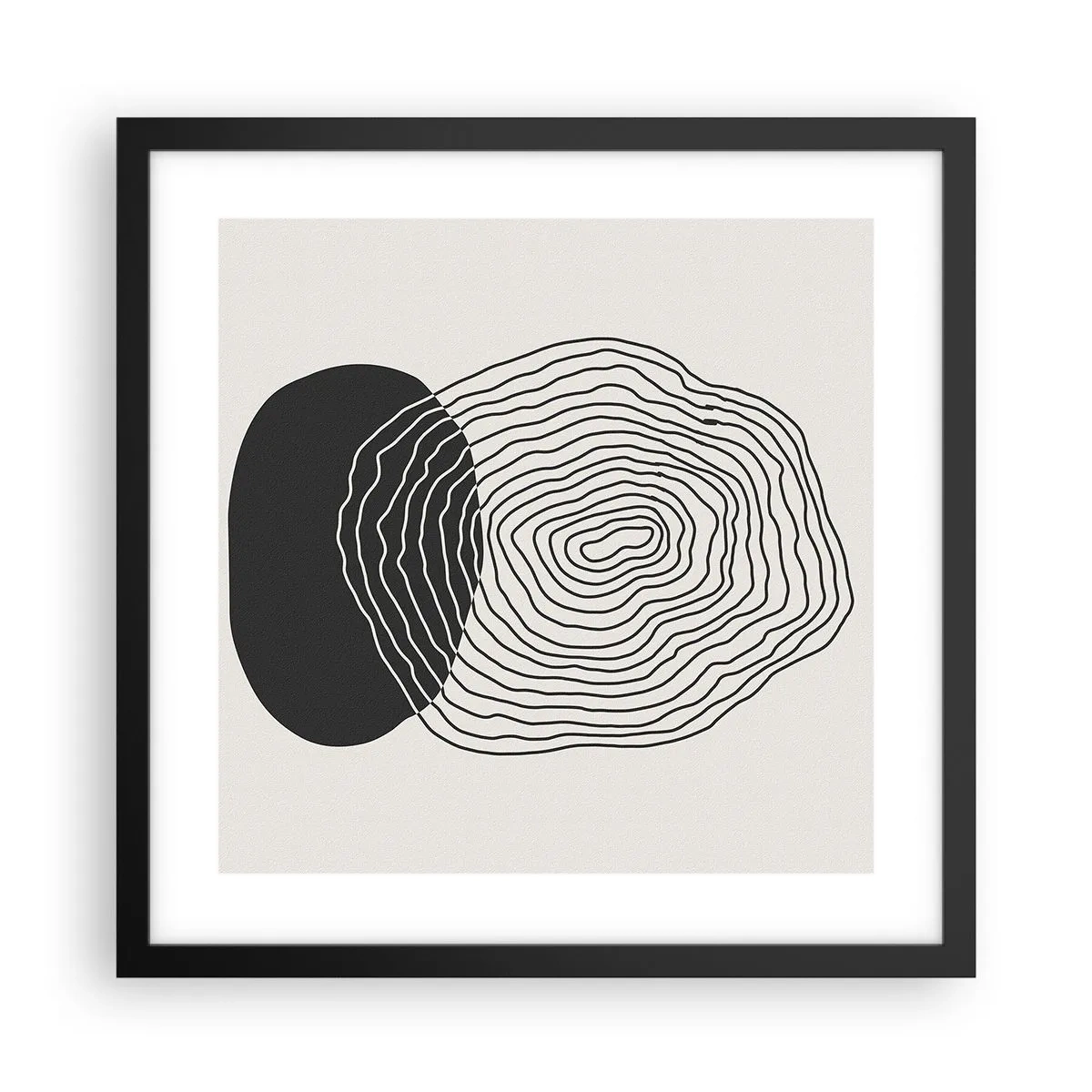 Poszter fehér keretben - Létezés és rángatózás - 40x40 cm