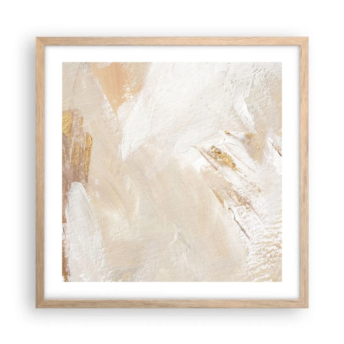 Poszter világos tölgy keretben - Pasztell kompozíció - 50x50 cm