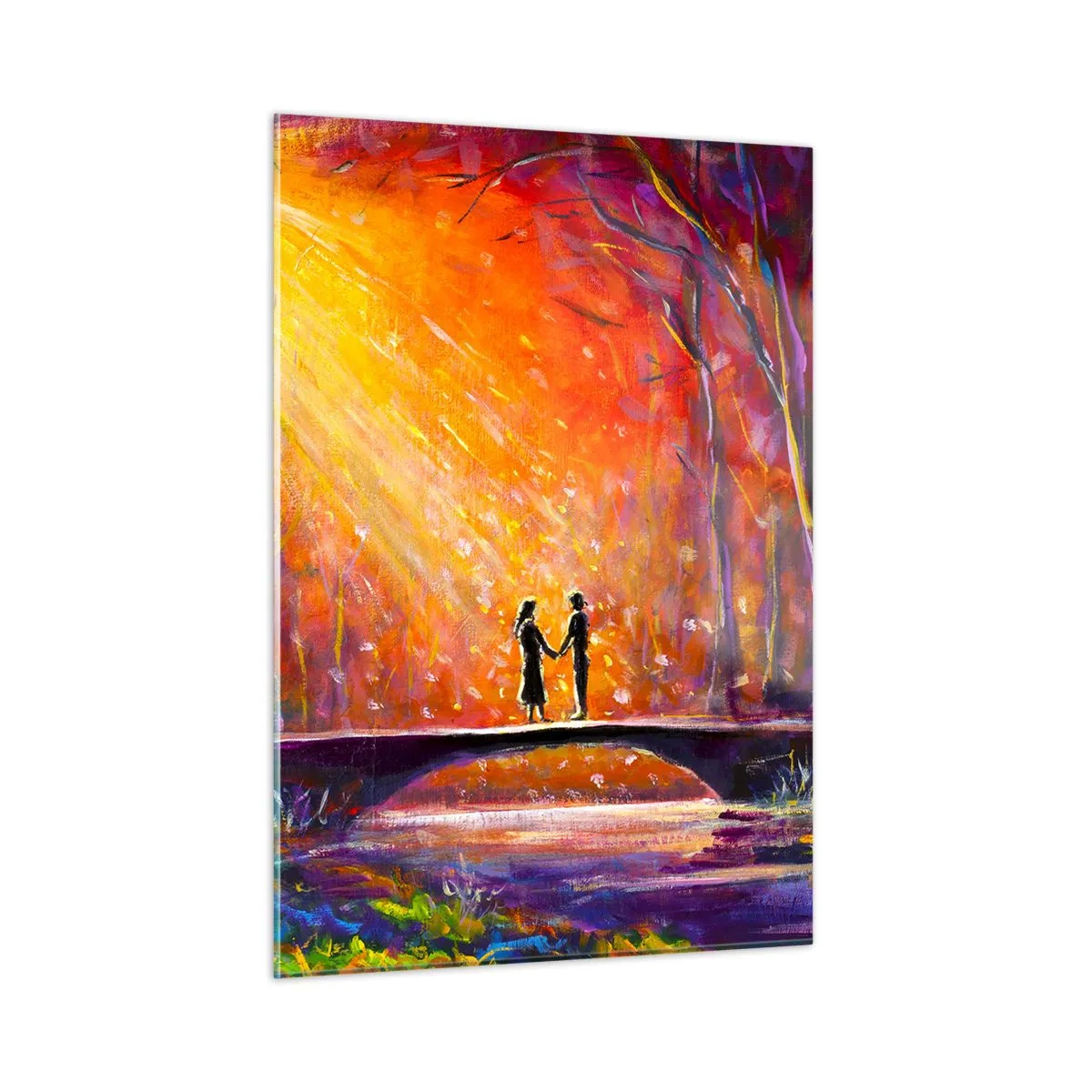 Üveg kép - Az ég is szereti őket - 50x70 cm