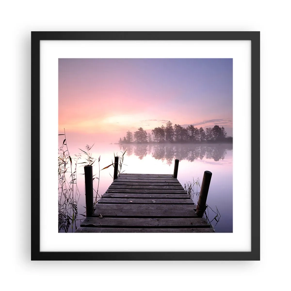 Poszter fehér keretben - A lila ködből... - 40x40 cm