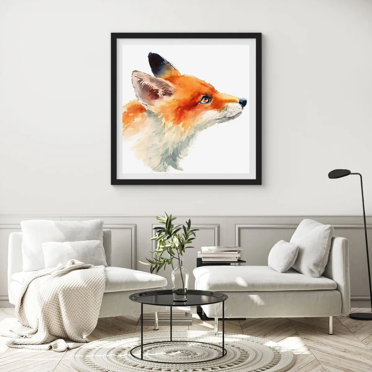 Poszter fehér keretben - Óvatosság az első - 40x40 cm