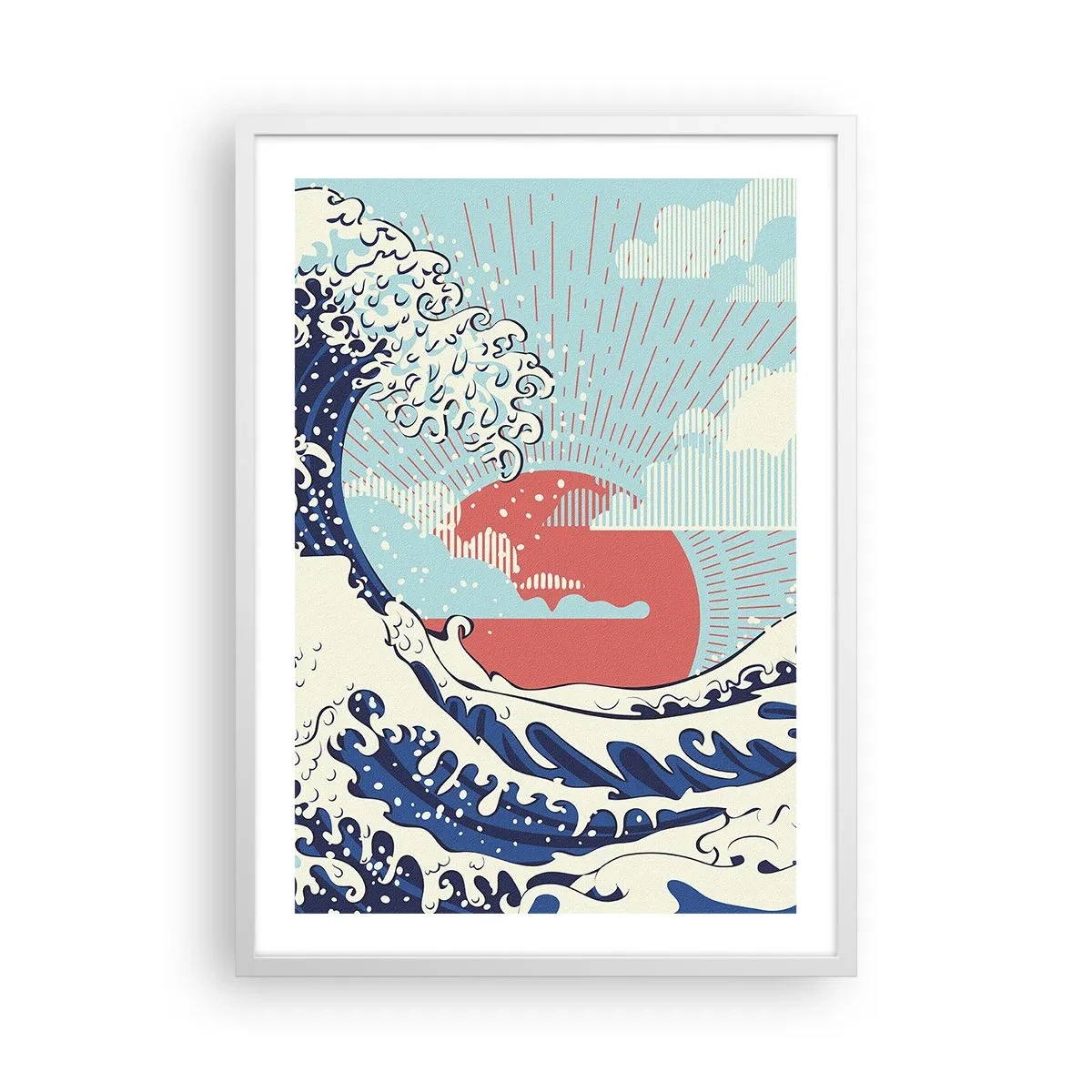 Poszter fekete keretben - Japán inspirációból - 50x70 cm