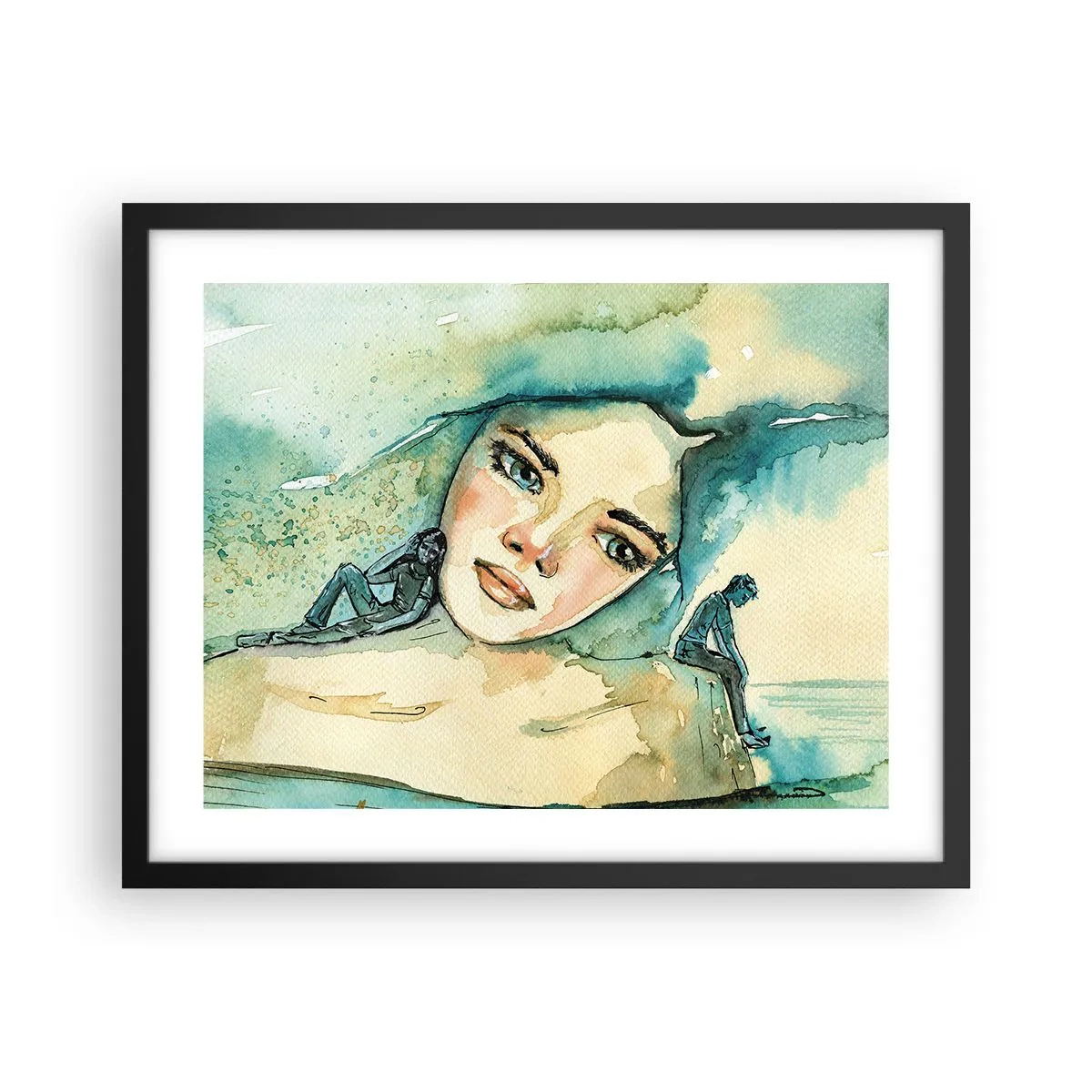Poszter fehér keretben - Am I blue? - 50x40 cm