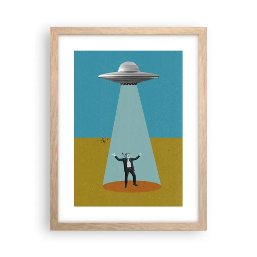 Poszter világos tölgy keretben - Közeli találkozás - 30x40 cm