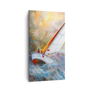 Vászonkép - A hullámokon futók  - 45x80 cm