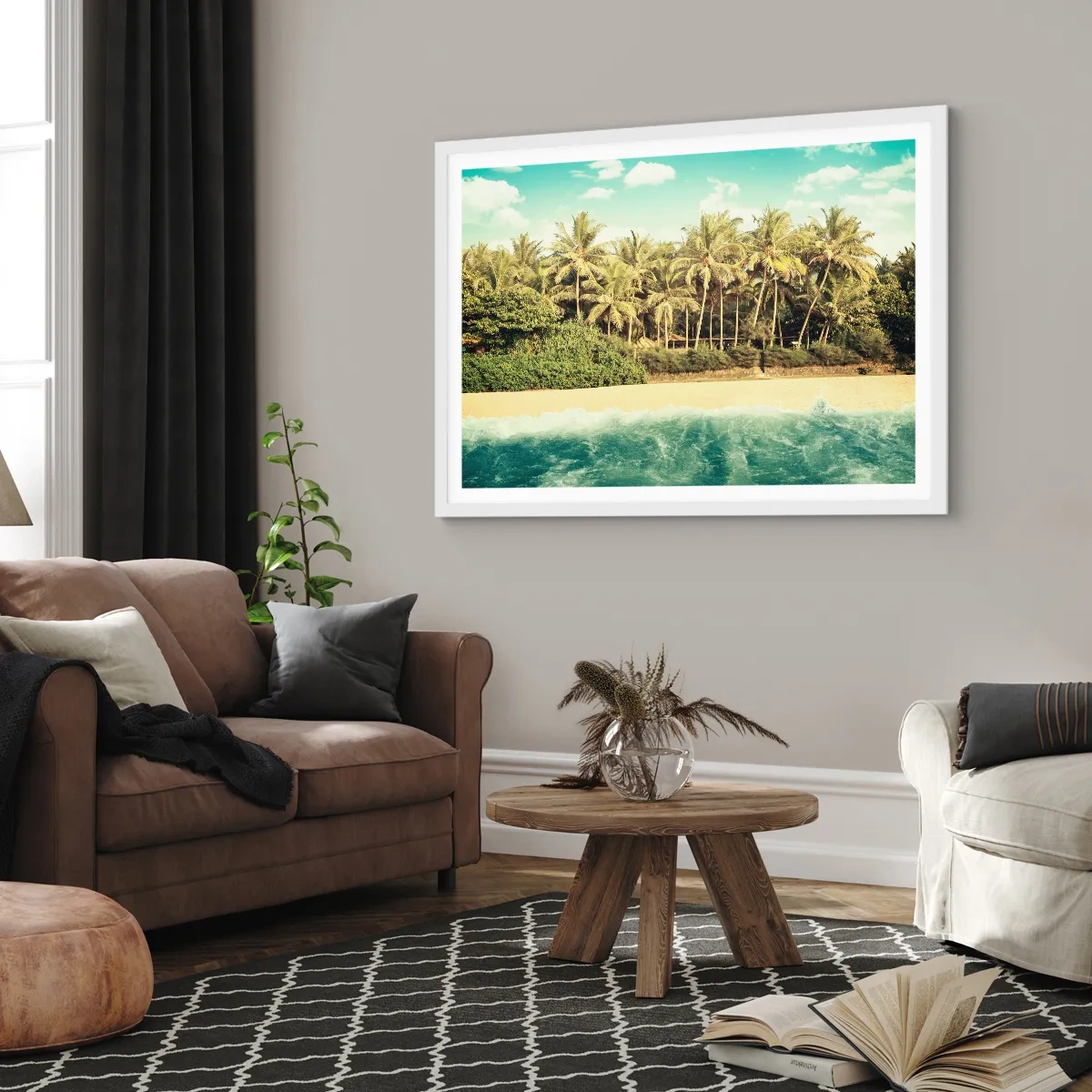 Poszter fekete keretben - Talán itt? - 70x50 cm