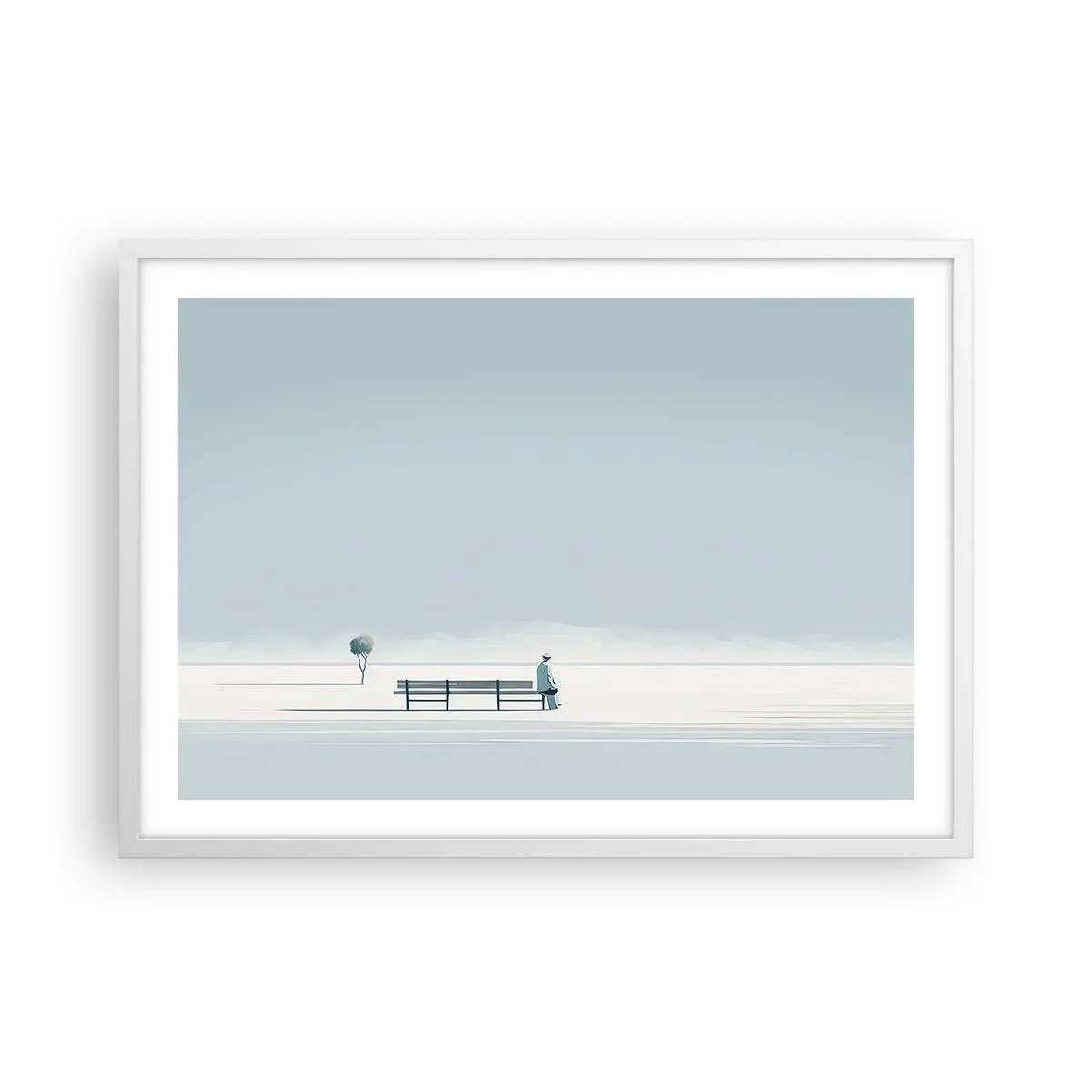 Poszter fekete keretben - Igen, én várok. - 70x50 cm