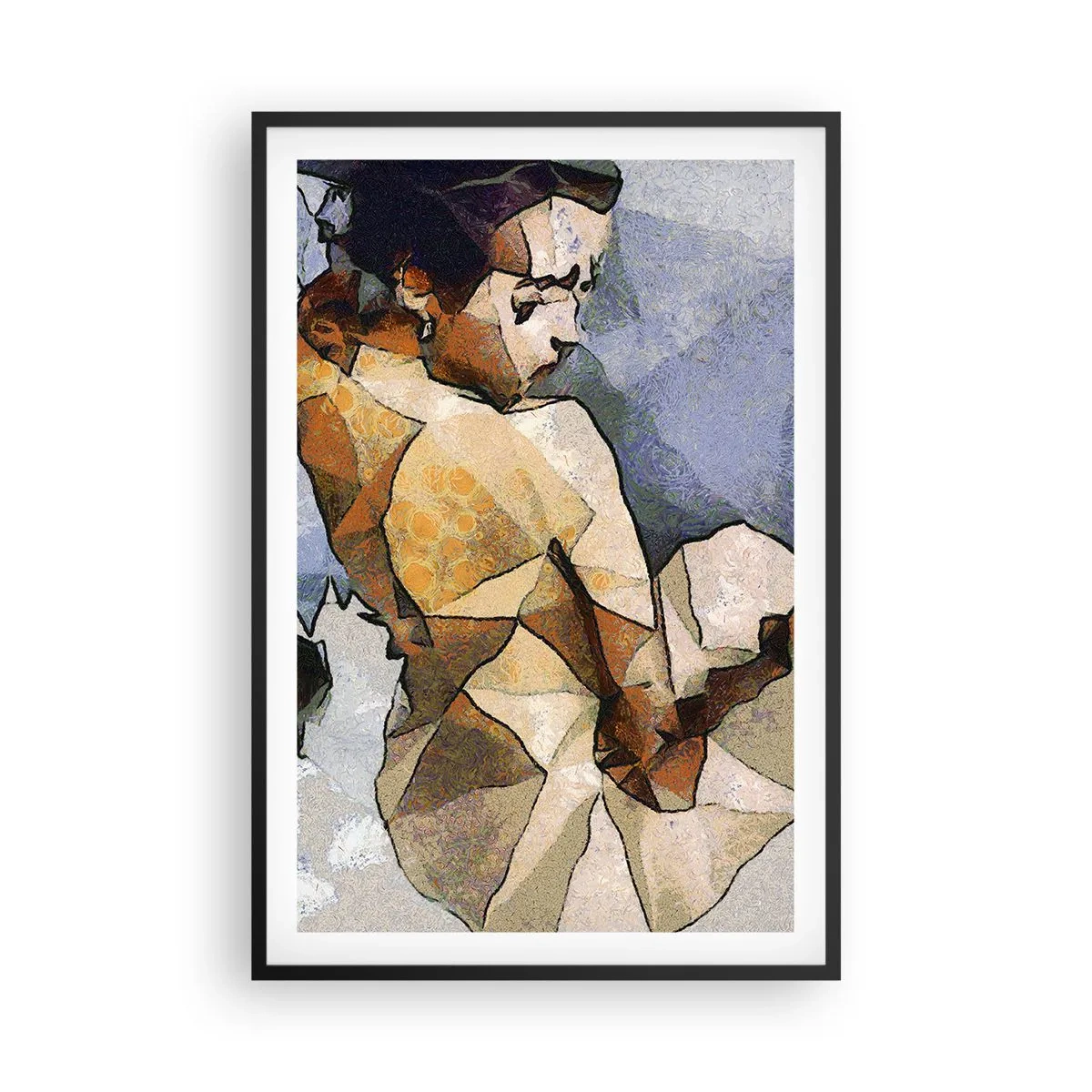 Poszter fehér keretben - A kubizmus szellemében - 61x91 cm