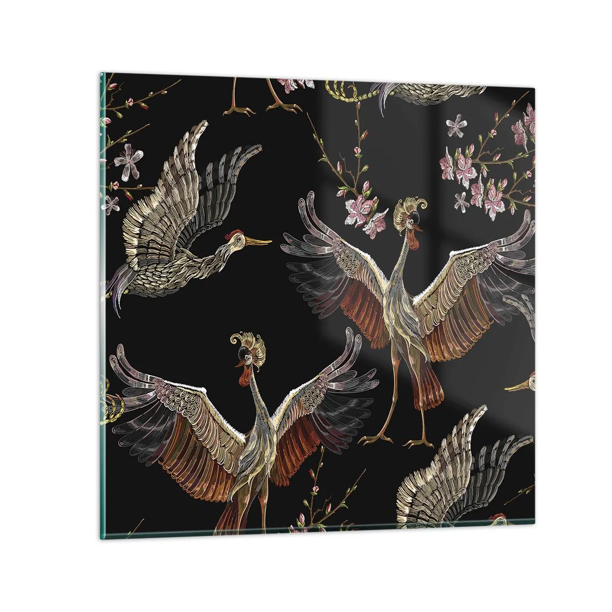 Üveg kép - Mesebeli madár - 60x60 cm