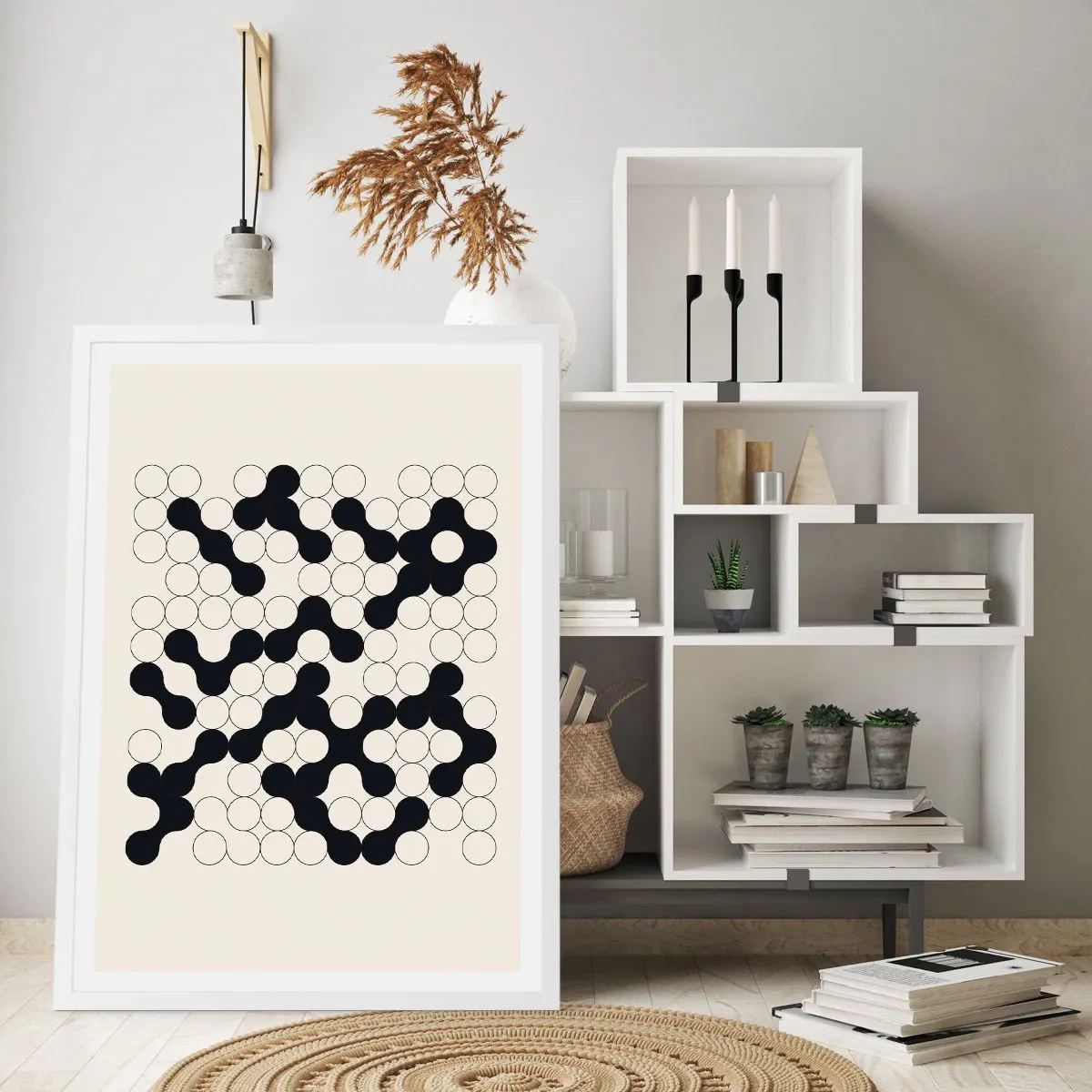 Poszter fekete keretben - Kínai játék - variáció - 30x40 cm