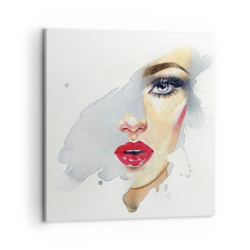 Vászonkép - Egy vízcsepp tükörkép  - 60x60 cm