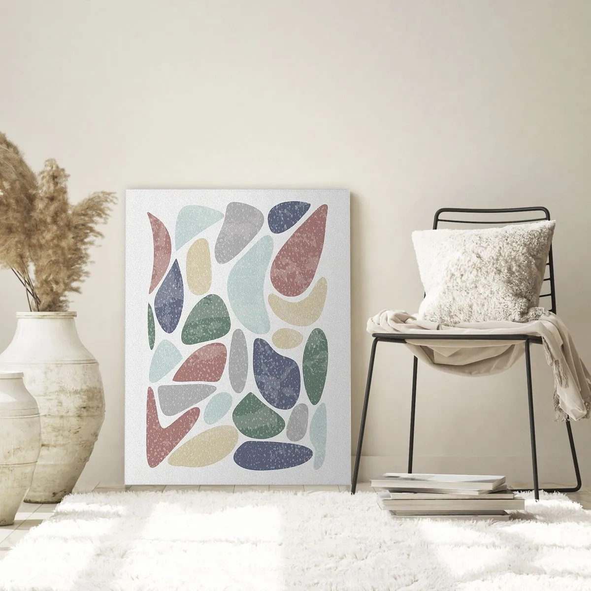 Üveg kép - Mozaik púderes színekből - 50x70 cm