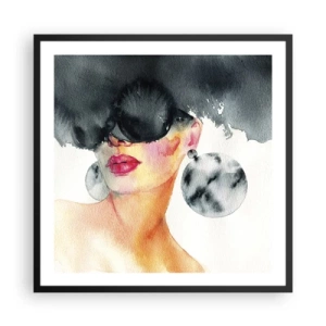 Poszter fehér keretben - Az elegancia titka - 60x60 cm