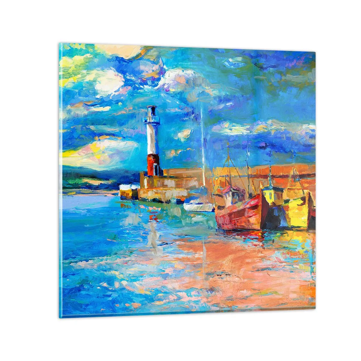 Üveg kép - Egy délután a szivárványos öbölben - 30x30 cm