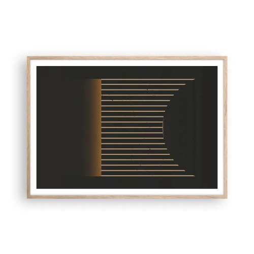 Poszter világos tölgy keretben - Fedezze fel a sötétséget - 100x70 cm