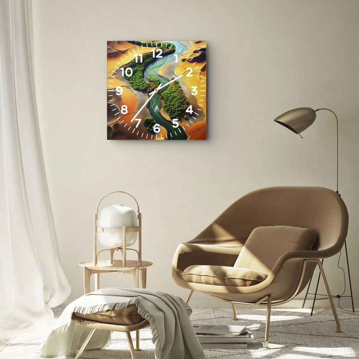 Falióra, Óra - Életetadó folyó - 40x40 cm