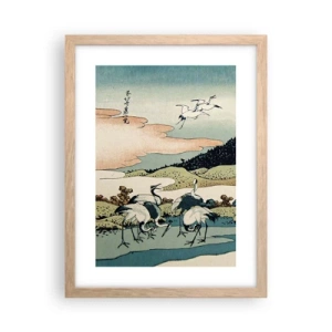 Poszter világos tölgy keretben - Japán lélekben - 30x40 cm