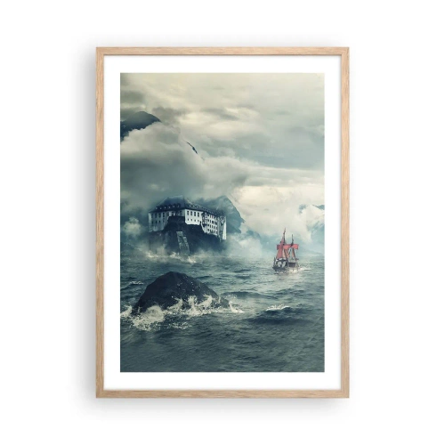 Poszter világos tölgy keretben - Varázslatos vizeken - 50x70 cm