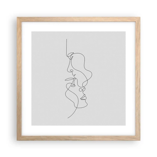 Poszter világos tölgy keretben - Gyászos sóvárgás - 40x40 cm