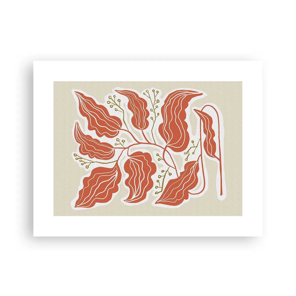 Poszter - Népi és korall - 40x30 cm
