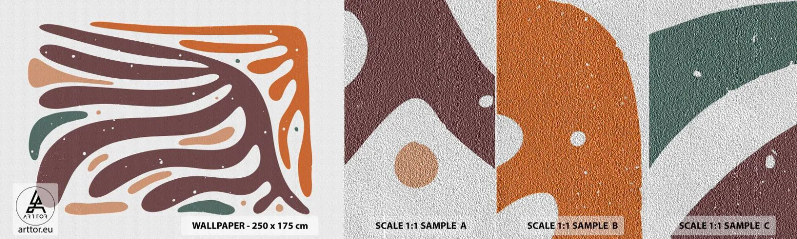 Fotótapéta Minta Premium Sand - Sugárzó organikus kompozíció - Boho, Minimalizmus, Darab - 100x30 cm