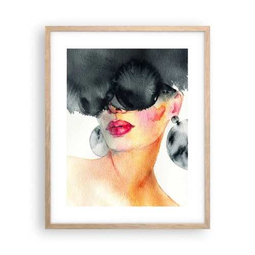 Poszter világos tölgy keretben - Az elegancia titka - 40x50 cm