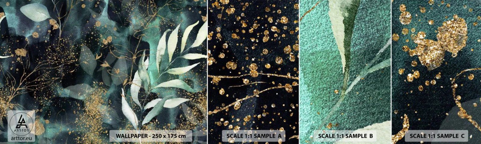 Fotótapéta Minta Standard Eco - Elvarázsolt kert - Növények, Levelek, Növénytan - 100x30 cm