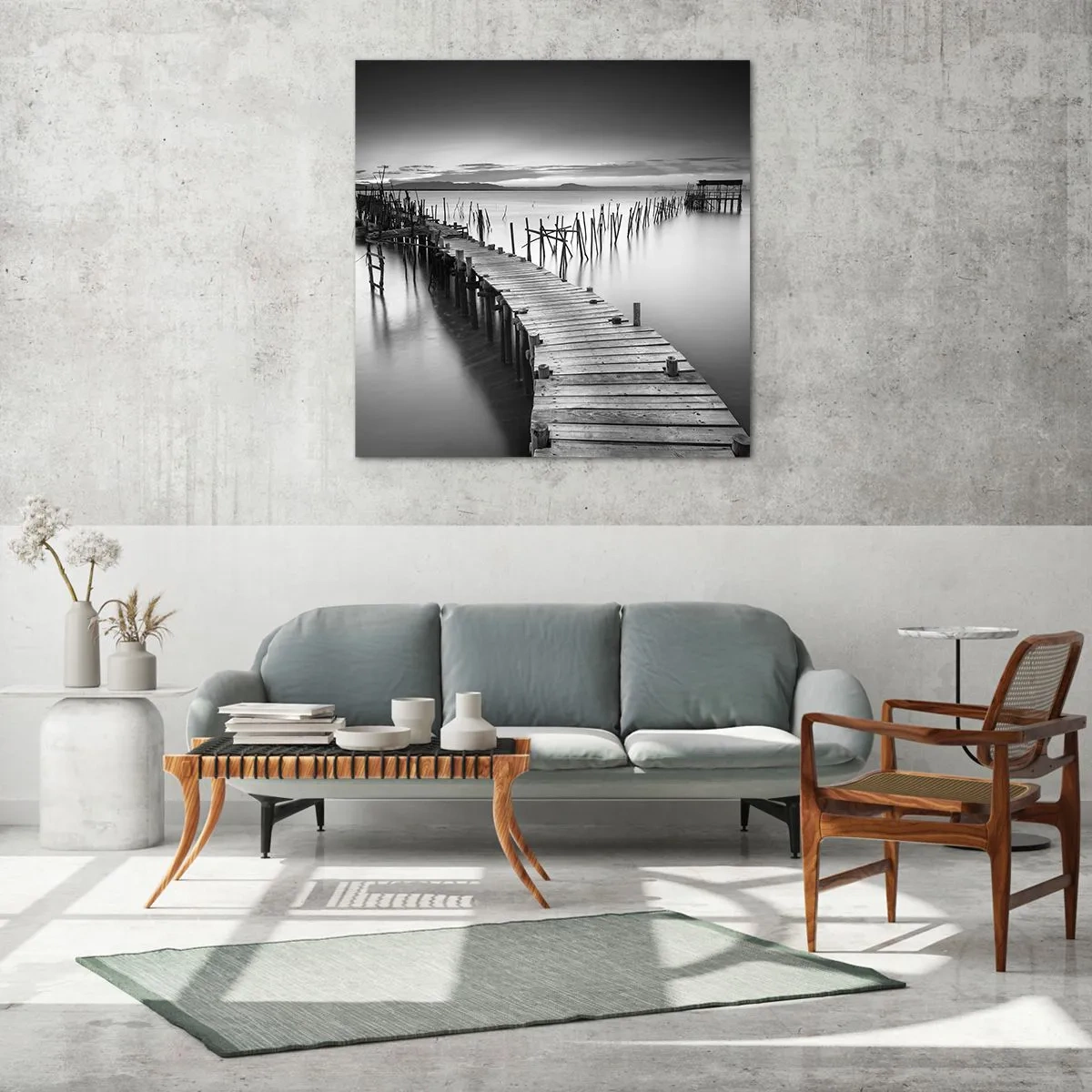 Üveg kép - Egy elfeledett part békéje - 70x70 cm