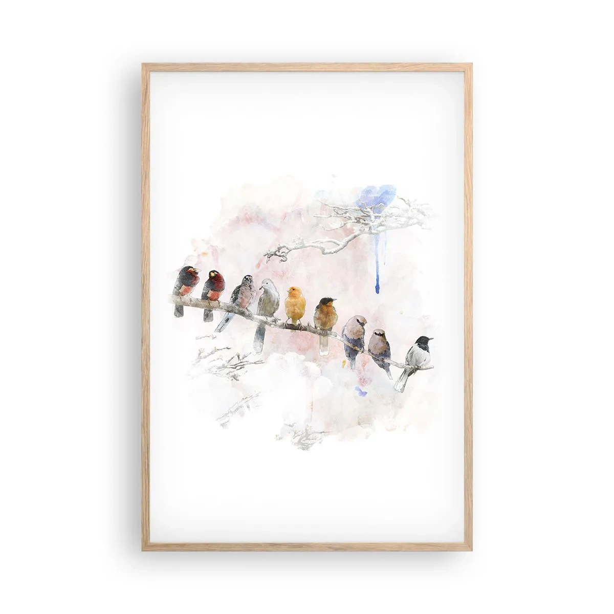 Poszter világos tölgy keretben - Szárnyas találkozó - 61x91 cm