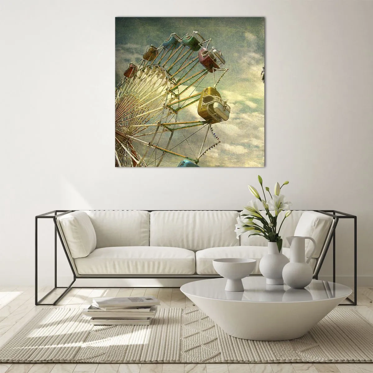 Üveg kép - Lesz, lesz mulatság.... - 60x60 cm