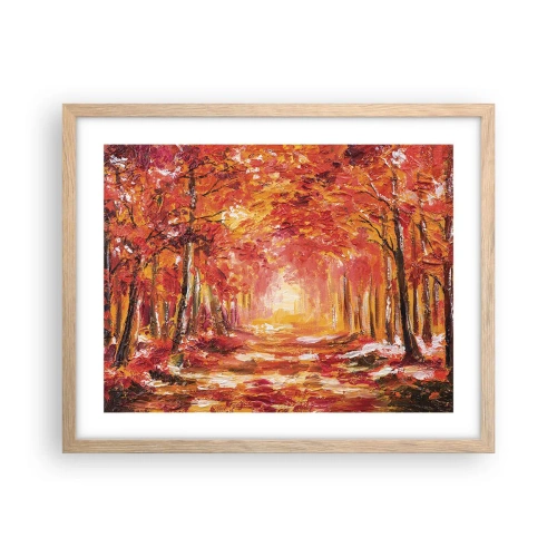 Poszter világos tölgy keretben - Rézerdő - 50x40 cm