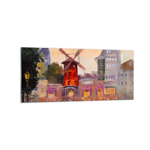 Üveg kép - Párizsi ikonok - Moulin Rouge - 120x50 cm