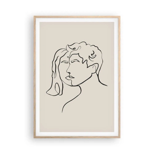 Poszter világos tölgy keretben - És egységgé vált - 70x100 cm