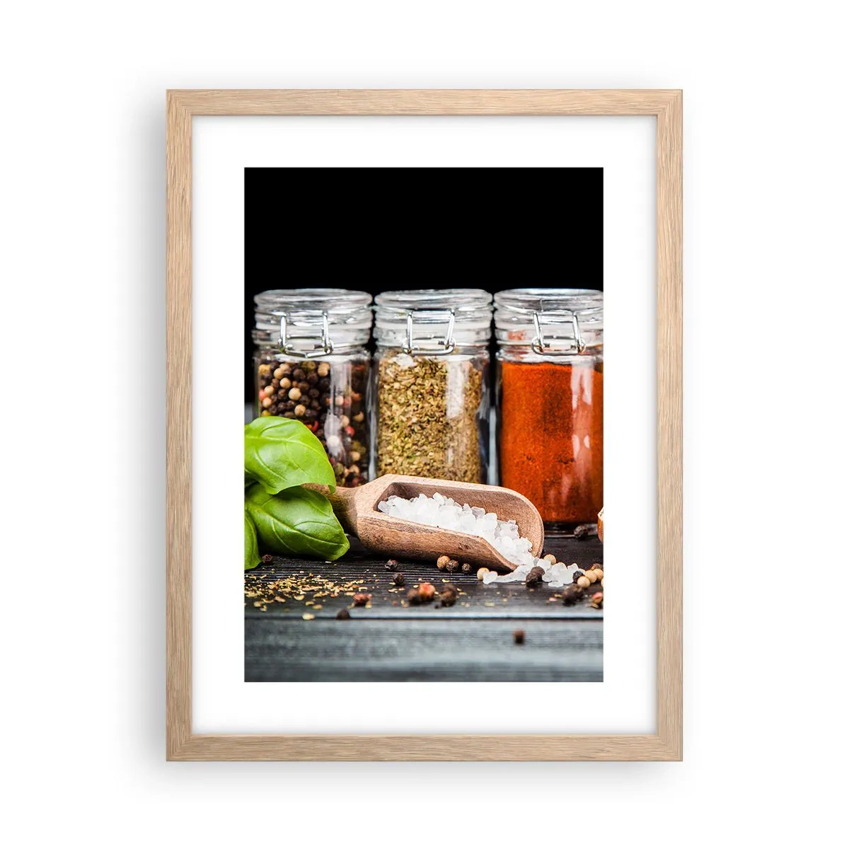 Poszter világos tölgy keretben - Hogy az életnek legyen íze - 30x40 cm