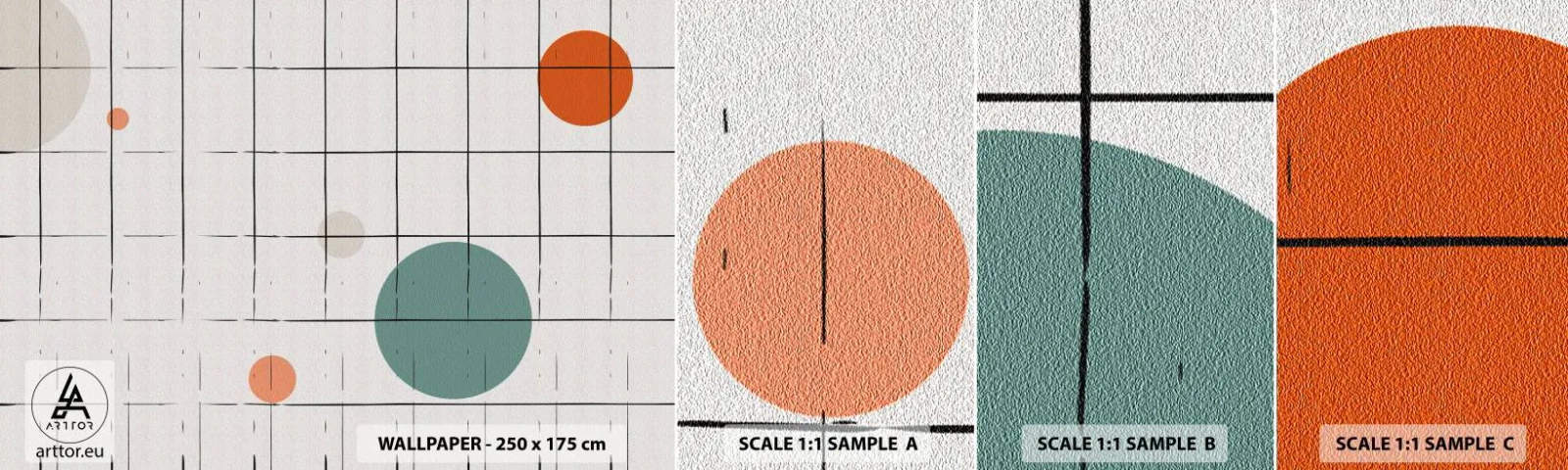 Fotótapéta Minta Standard Eco - Csapdába esve. Mi vagy ők? - Háttér, Kerekek, Rács - 100x30 cm