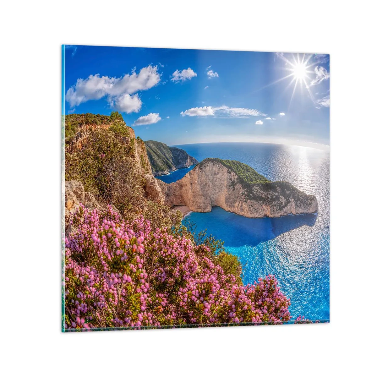 Üveg kép - Nagyszerű görög nyaralásom - 60x60 cm