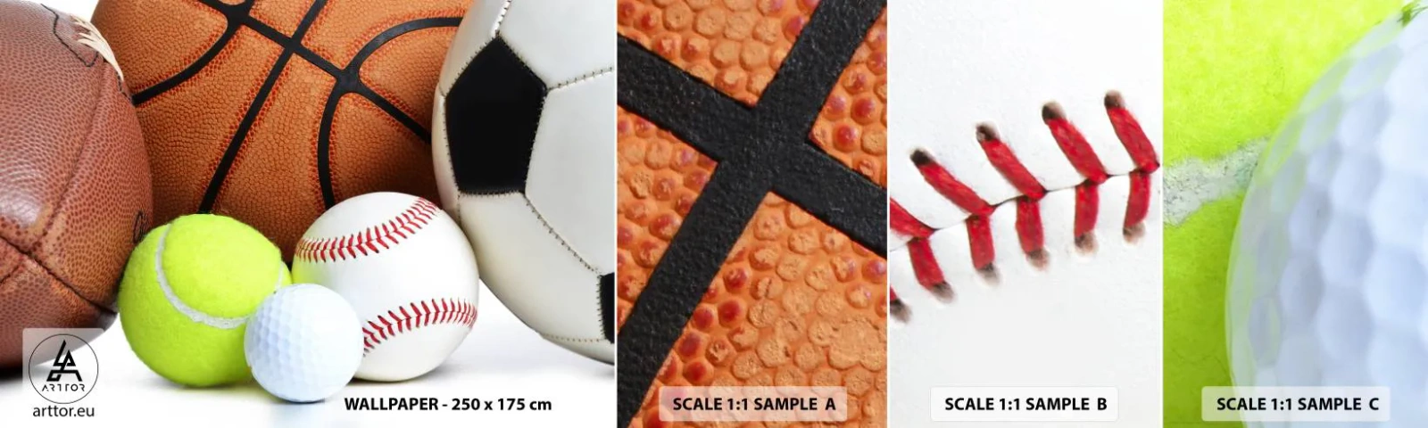 Fotótapéta Minta Standard Eco - A futball összeköt minket! - Sport, Futball, Kosárlabda labda - 100x30 cm