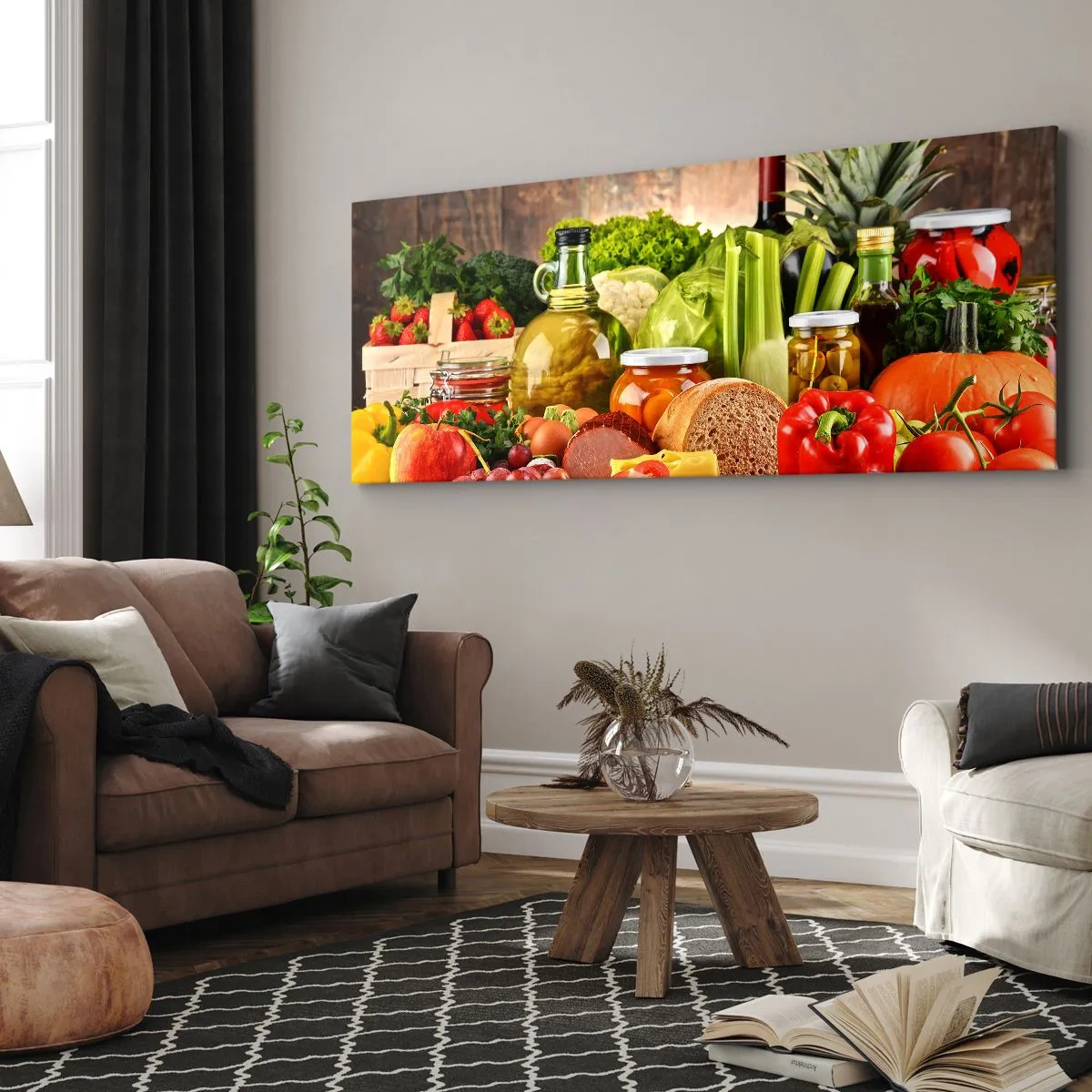 Vászonkép - Füstölt, sült és pácolt - 160x50 cm