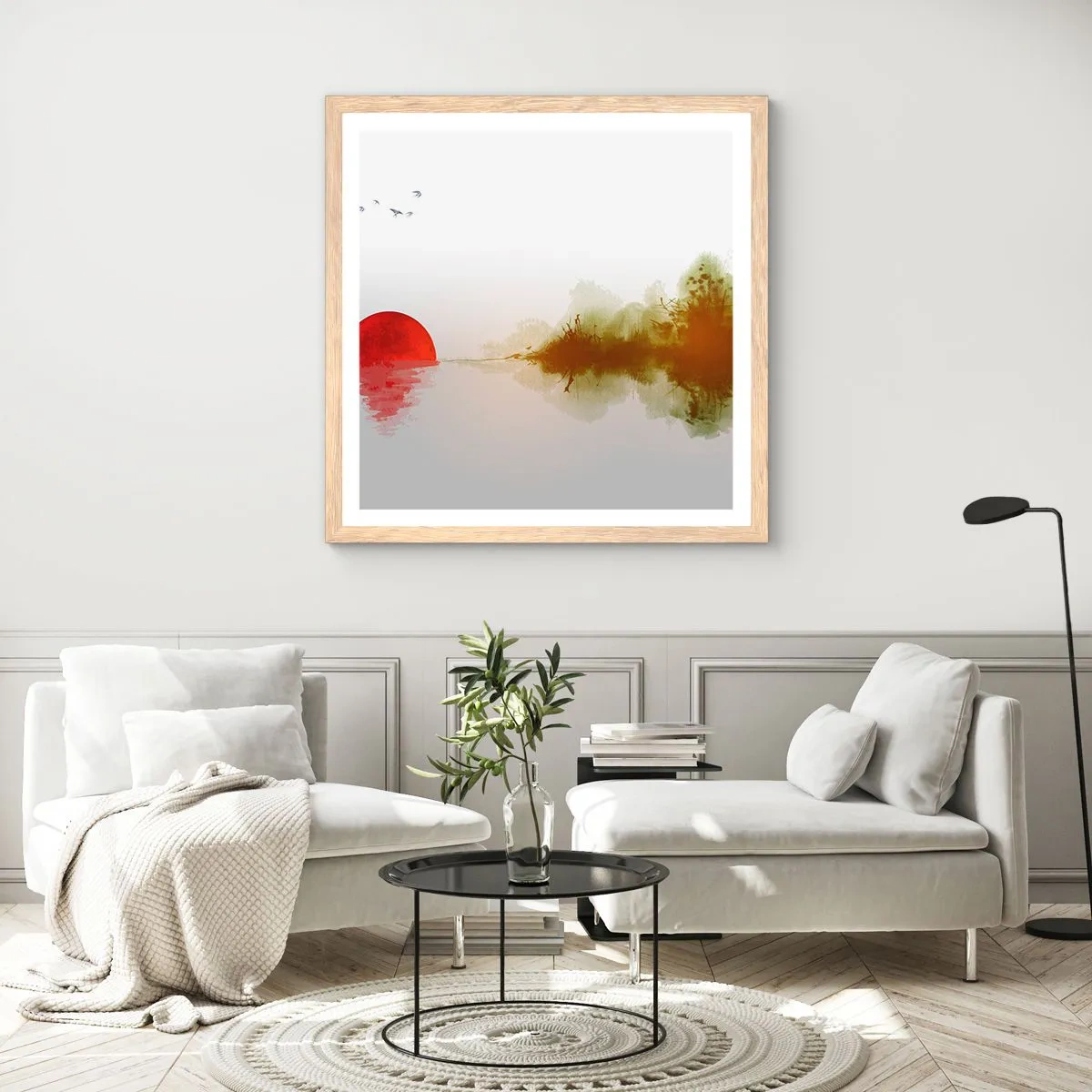 Poszter világos tölgy keretben - A béke ígérete - 50x50 cm