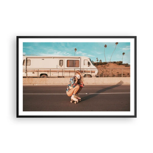 Poszter fehér keretben - Mosolyt kérek! - 91x61 cm