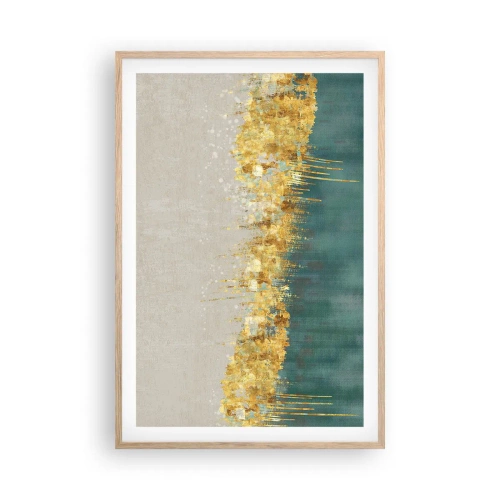 Poszter világos tölgy keretben - Az aranyhatár - 61x91 cm