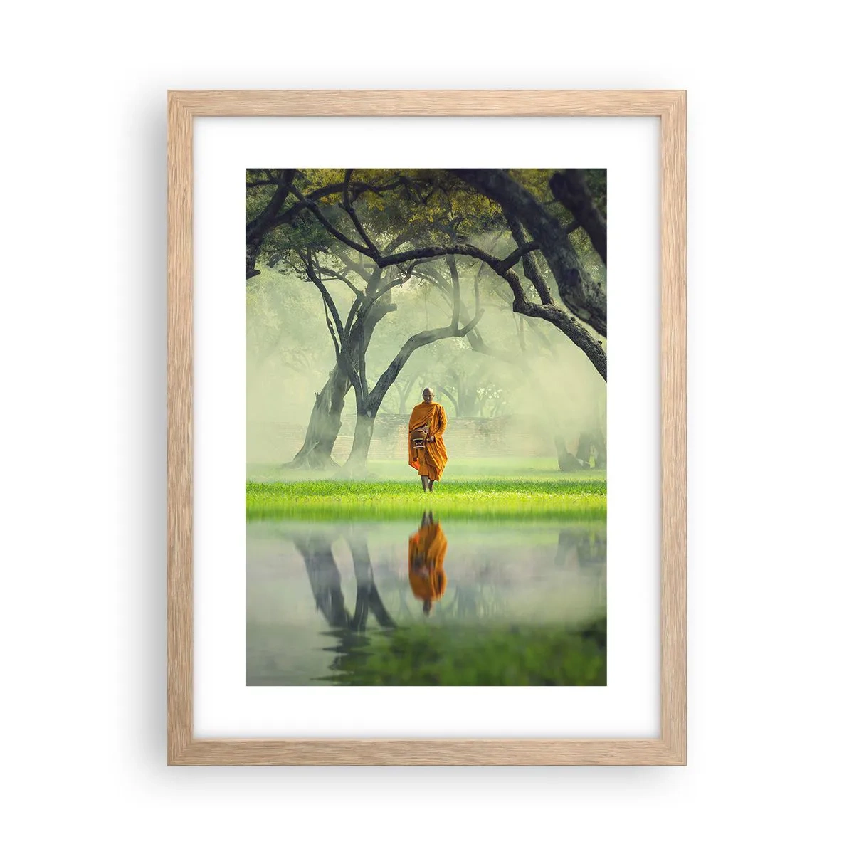 Poszter világos tölgy keretben - Útban a megvilágosodás felé - 30x40 cm