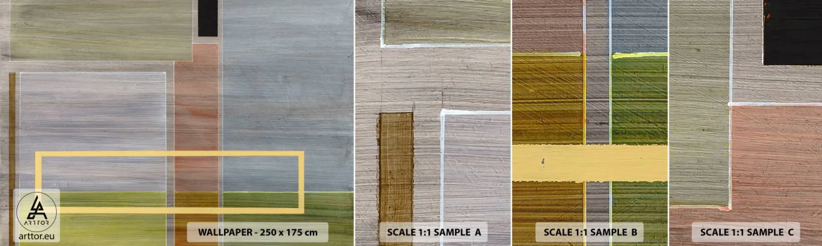 Fotótapéta Minta Standard Eco - Egyszerűen és nyugodtan - Absztrakció, Modern művészet, Téglalapok - 100x30 cm
