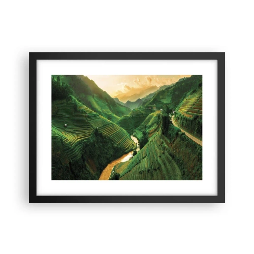 Poszter fehér keretben - Vietnámi völgy - 40x30 cm