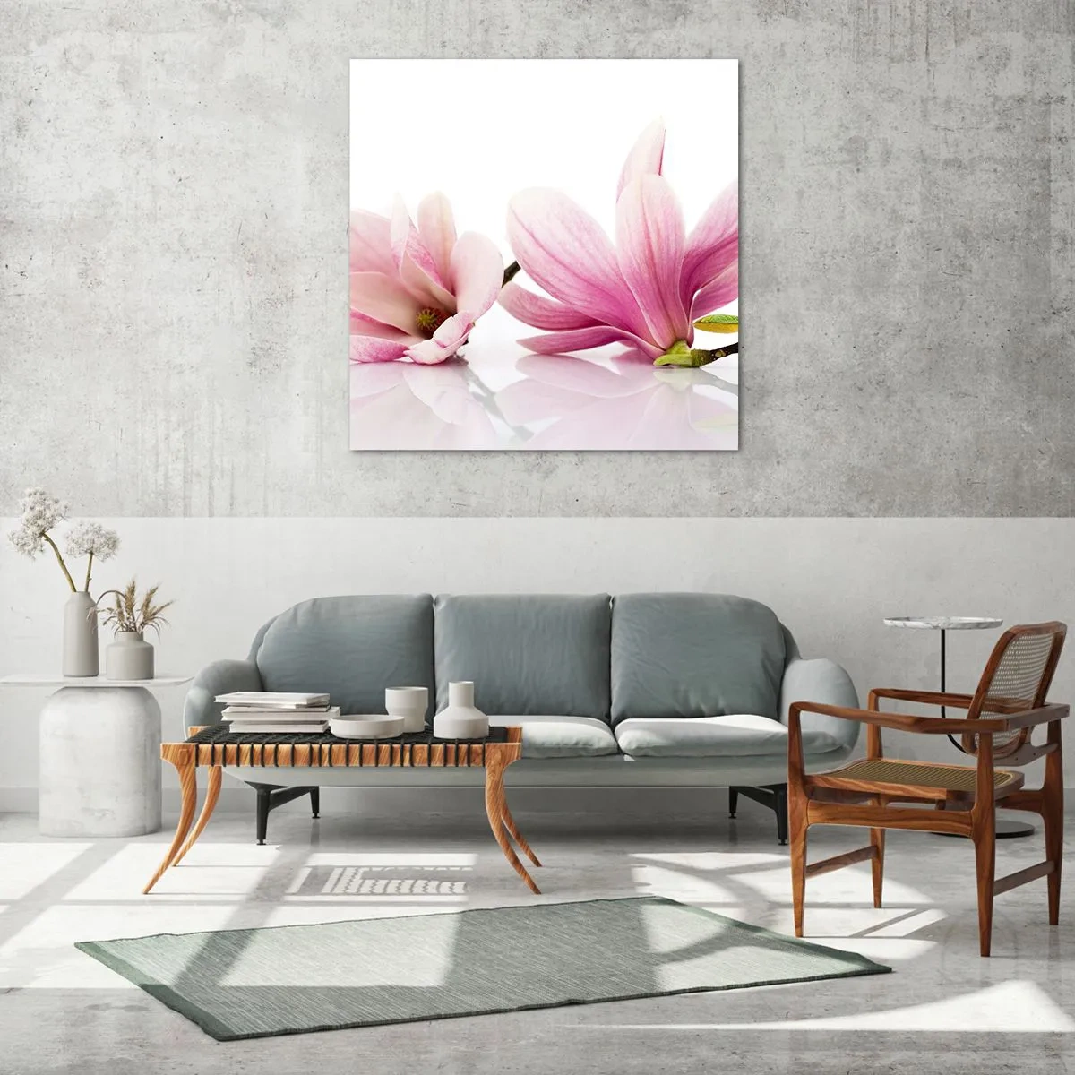 Üveg kép - Gyengéd, mint a tavaszi szellő - 60x60 cm