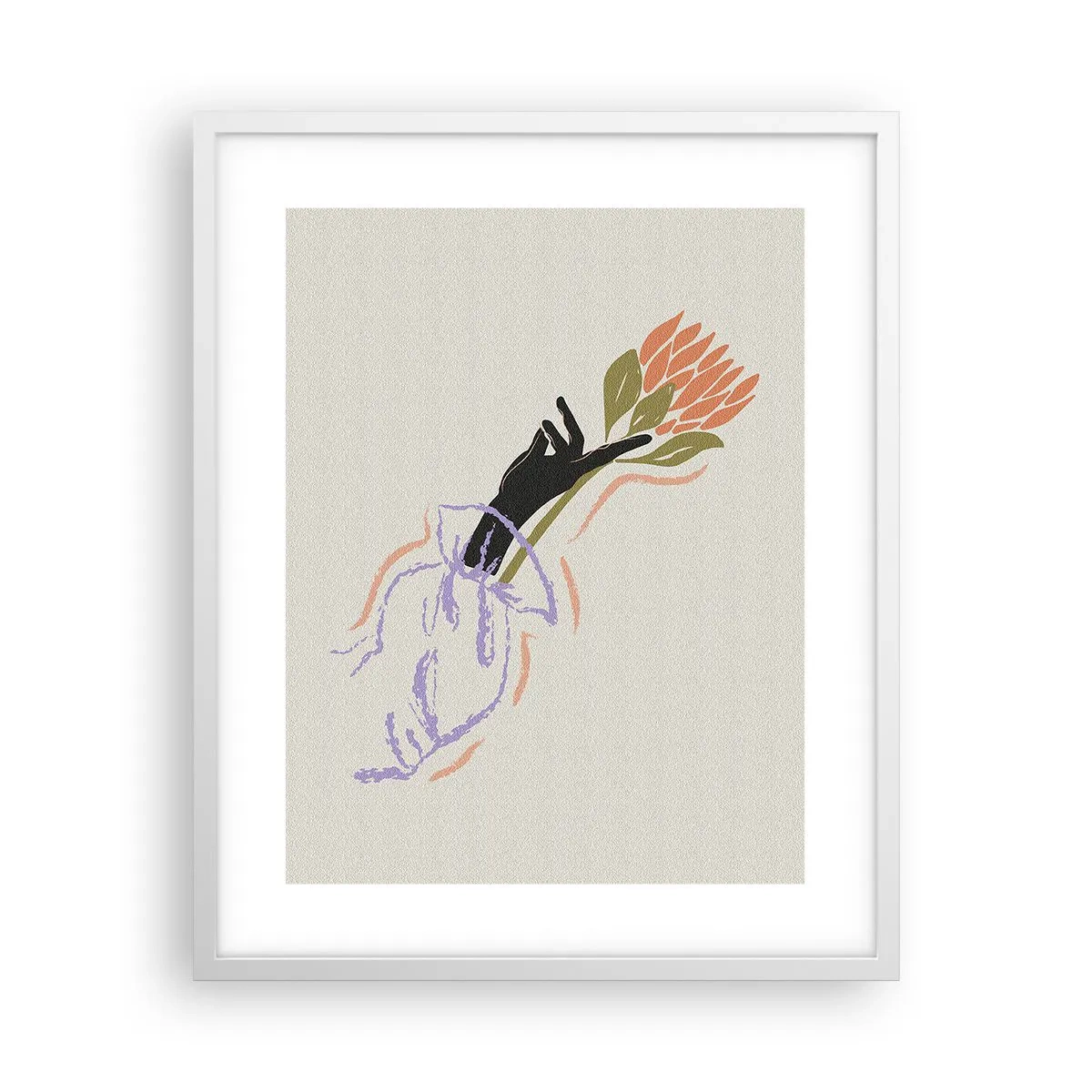 Poszter fekete keretben - Egy testvéri érintés - 40x50 cm