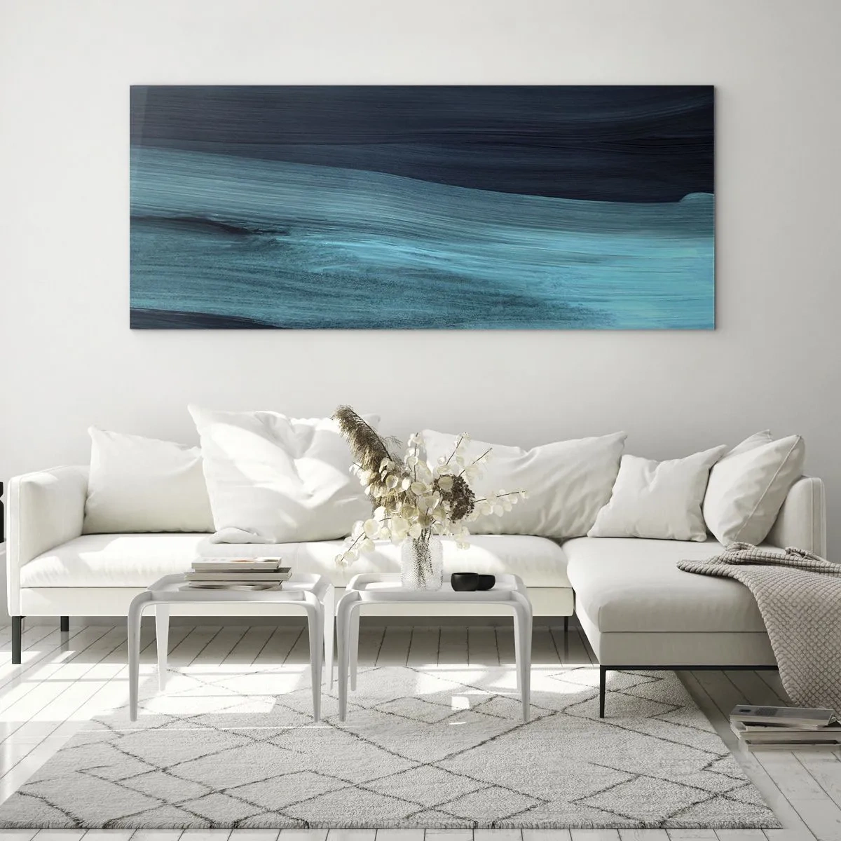 Üveg kép - Ússz az árral - 160x50 cm